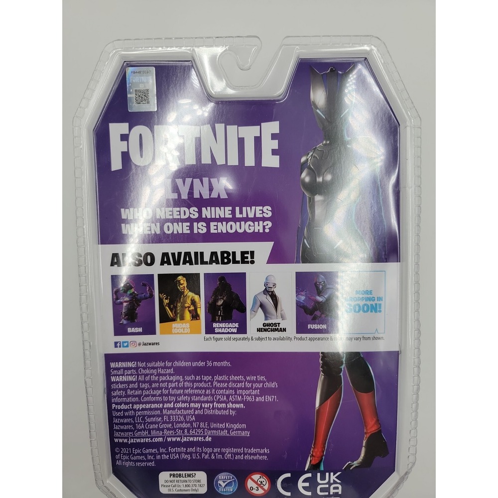 New Fortnite Lynx Action Figure Solo Mode 4‎ inch  by Epic Games Jazwares 024 - Picture 12 of 12